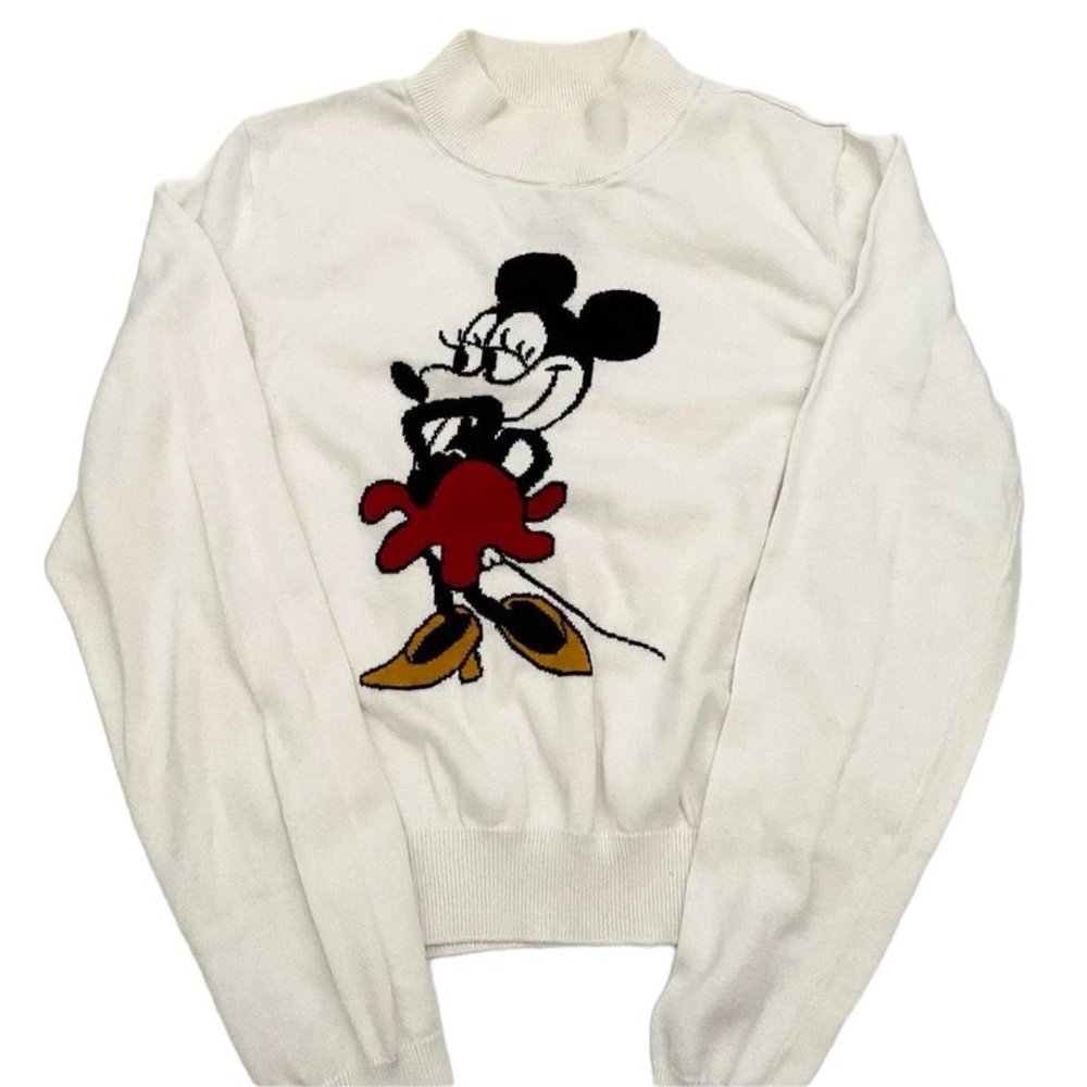 Vintage Minnie Mouse Turtleneck Knit Sweater